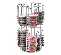 Xiaoxin Coffee Capsu le Holder, Compatible with Tassi mo Capsu les (64) - Coffee Capsu le Stands Rotating Coffee Pod Rack,Chrome 4 Tower Storage Stand