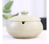 XIAOXIN European Ceramic Ashtray with Lid Creative Kiln Change Glaze Decorative Desktop Ashtrays Living Room Retro Ash Tray Ornaments