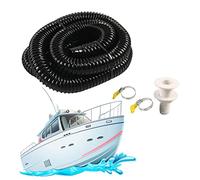 Xiaoxin Marine Bilge Pump Plumbing Kit, PVC Drainage Pipe Plumbing Kit, Flexible Hose Heavy-Duty with Clamps and Fitting, RV Boating Accessories