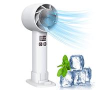 Xiaoxin Portable Handheld Air Conditioner Fan, Noiseless USB Handheld Fan With Ice Cooling Mode, 3 Speed, Digital Display, Blows Cold Air, Perfect for Outdoor Indoor Activities