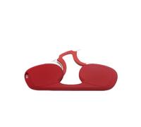 Xiaoxu Portable Mini Nose Clip Reading Glasses, Nose Pinching Armless Reading Glasses with Case, Women Men HD Anti-Blue Presbyopic Glasses (Orange,+3)