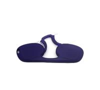 Xiaoxu Portable Mini Nose Clip Reading Glasses, Nose Pinching Armless Reading Glasses with Case, Women Men HD Anti-Blue Presbyopic Glasses (Orange,+3)