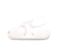 Xiaoxu Portable Mini Nose Clip Reading Glasses, Nose Pinching Armless Reading Glasses with Case, Women Men HD Anti-Blue Presbyopic Glasses (Orange,+3)