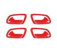 XIAOYANS Car Trim Interior for Jeep for Grand for Cherokee 2011-2020 Car Inner Door Handle Decoration Cover Interior Accessories Car Interior Trim Strips(Red AC)