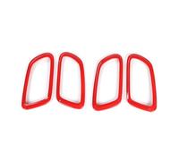 XIAOYANS Car Trim Interior for Jeep for Grand for Cherokee 2011-2020 Car Inner Door Handle Decoration Cover Interior Accessories Car Interior Trim Strips(Red A)