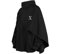 XIAOYAO Men's Fashion Poncho Cape Cloak Hoodie Techwear Sweatshirts Unisex Lightweight Patchwork Hip Hop Casual Pullover Black