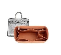 XIAOYIBAIHUOUK Bag Organizer Lined Storage Bag for Hermes Birkin 25/30/35, Two Styles, Brown