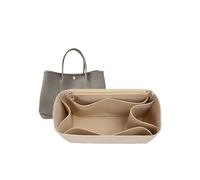 XIAOYIBAIHUOUK Bag Organizer Lined Storage Bag Insert for Hermès Garden Party 36, Beige A, Two Styles with Different Zipper Positions