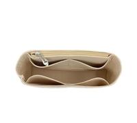 XIAOYIBAIHUOUK Bag Organizer Suede Lined Storage Bag for Gucci Marmont Bags, Two Styles with Different Zipper Positions, Beige