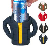 XIAOYIYI Drink Cooler, Can Sleeves, Super Soft Can Jacket, Insulated Soda Bottle Holder, Black, Cotton, 354.88 ml, 12 oz