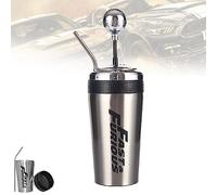 XIAOYIYI Fast and Furious Gear Shift Cup, 500ml Stainless Water Cup, Fast and Furious 10 Water Cup, Shift Lever Style Cups with Straw and Lid, Take This Cup Feel The Speed and Passion