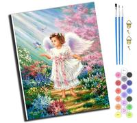 XIAOYOUQIAN Angel On The Grass,DIY Painting by Numbers Kits for Kids Adults Beginner,40X50Cm,Oil Painting for Home Wall Decoration Hand Painted Gifts,-Frameless