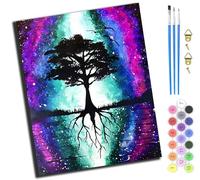 XIAOYOUQIAN Artistic Trees,Paint by Number Kit for Adults Beginner,DIY Acrylic Hand Oil Paintin Kits On Canvas Art Crafts for Home,16 X20 Inch,-Frameless