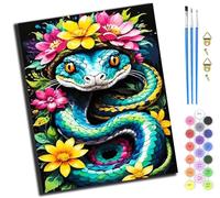 XIAOYOUQIAN Crowned Venomous Python,Paint by Numbers Kits for Adults,Easy DIY Acrylic Pigment Drawing Paintwork for Home Wall Decor,16X20In,-Frameless