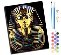 XIAOYOUQIAN Egyptian Pharaoh King Tutankhamun,Paint by Numbers for Adults - Painting by Numbers for Kids,Oil Number Painting Kits for Home Wall Decor，20X16Inch，-Frameless