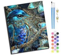 XIAOYOUQIAN Parrot,Paint by Number Kit for Adults Beginner,DIY Acrylic Hand Oil Paintin Kits On Canvas Art Crafts for Home，16 X20 Inch，-Frameless