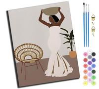 XIAOYOUQIAN The Beauty of Silence,Paint by Numbers Kits,40Cm X 50Cm,DIY Acrylic Painting for Adults and Kids,with Paints Brushes and Card Sized Magnifier,-Frameless