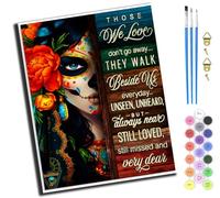 XIAOYOUQIAN The Tattooed Girl We Love, Please Don't Leave,Paint by Numbers Kit for Adults Beginner，DIY Oil Painting Canvas Gift Kits for Wall Decor (20X16 Inch)，with Frame
