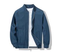 XiaoYouYu Men's Bomber Jacket Fashion Stylish Lightweight Windbreaker Spring Fall Casual Jackets for Men, Royal Blue, XL