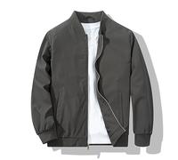 XiaoYouYu Men's Bomber Jacket Fashion Stylish Lightweight Windbreaker Spring Fall Casual Jackets for Men, Dark Grey, M