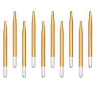 XIAOYU 10 Pieces Microblading Pens Manual Eyebrow Tattoo Pens Light Microblading Handles for Makeup Eyebrow Tattoo Supplies(Gold)