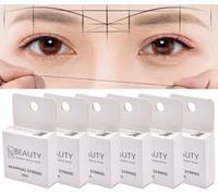 XIAOYU 10m Pre-Inked Eyebrow Mapping String, Microblading Eyebrow Marker Thread Tattoo PMU Microblading String Measuring Tool for Marking Symmetrical Eyebrows, 6 Pack, White Box, White Ink