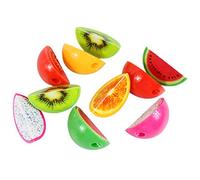 Xiaoyu 15PCS Creative Stationery Cartoon Fruit Shape Plastic Pencil Sharpener for School, Office, Christmas Gift (Colors May Vary)