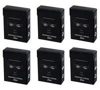 XIAOYU 20M Pre-Inked Eyebrow Mapping String for Eyebrow Measuring, Brow Mapping Thread, 6 Pack, Black Box (Black Ink)