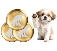 XIAOYU 3PCS Food Grade Stainless Steel Dog Bowls, 8.07 Inch Replacement Basic Pet Bowls, Unique Dog Pattern Design, Metal Flat Dish for Cats & Dogs, Rust Resistant, Dishwasher Safe