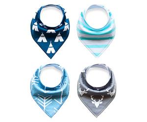Xiaoyu 4PCS Unisex Baby Bandana Drool Bibs with Snaps for Boys & Girls, Super Absorbent, Soft & Modern, Style2