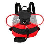 Xiaoyu Bee with Wings Baby Walking Safety Harness Reins Toddler Child Strap Backpack Kid for 3-6 Years Old, Red