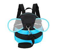 Xiaoyu Bee with Wings Baby Walking Safety Harness Reins Toddler Child Strap Backpack Kid for 3-6 Years Old, Blue