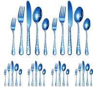 XIAOYU Christmas Silverware Set, 30 Piece Includes 12 x Forks, 12 x Spoons, 6 x Knives, Stainless Steel Flatware Set, Unique Christmas Tree Pattern Decorative Cutlery Set, Mirror Polished Tableware