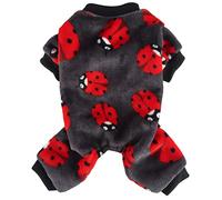 XIAOYU Cute Ladybug Pattern Dog Pajamas Pet Clothes Doggie Halloween Christmas Costumes Puppy Cat Jumpsuits, S