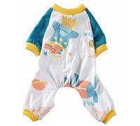 XIAOYU Dog Pajamas Cute Astronaut Pattern Soft Pet Jumpsuits Dog Clothes for Small Dogs and Cats, L