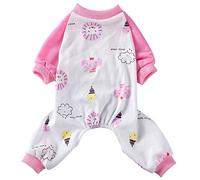 XIAOYU Dog Pajamas Elephant Pattern Comfortable Puppy Cat Clothes Soft Dog Costumes Jumpsuit Shirt, L