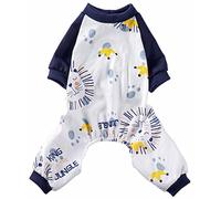 XIAOYU Dog Pajamas Lion Pattern Comfortable Puppy Cat Clothes Soft Dog Costumes Jumpsuit Shirt, M