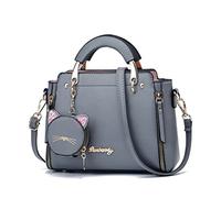 Xiaoyu Fashion Purses and Handbags for Women Ladies Crossbody Bags Top Handle Satchel Shoulder Bags Small Totes, Grey, 9.8''L x 3.9''W x 7.5''H