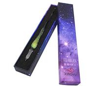 Xiaoyu Glass Dip Pen Vintage Handmade Glass Signature Pen Starry Sky Crystal Dip Sign Pen Gift Calligraphy Pen - D