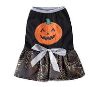 XIAOYU Halloween Dog Dresses Skirt Pumpkin Spider Pet Clothes Costume for Puppy Cats Cosplay(M)