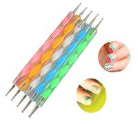 Xiaoyu Nail Art Dotting Pens 10 PCS Two Way Design Tools Dotting Pen Set - Colorful & Blue