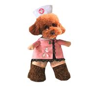 XIAOYU Puppy Dog Cat Nurse Costume Halloween Cosplay Party Outfit Suit Costume for Small Dogs and Cat, M