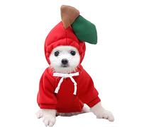 XIAOYU Puppy Dog Hoodie Cats Hoodies Pet Clothes Stylish Fruit Sweatershirt for Dog Cat Small Medium Pets, Apple, L