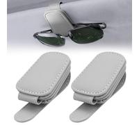 XIAOYUN 2 Pcs Sunglasses Holders for Nissan Juke 2018 2019 2020 2021 2022 2023 2024 2025 Car Visor,Car Glasses Holder,Car Sunshade Accessories,Suitable Car Interior Sun Shades,Light grey