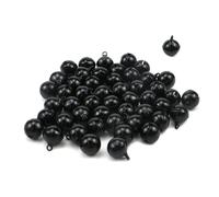 Xiaoyztan 14mm Black Craft Jingle Bells for DIY Christmas 50Pcs