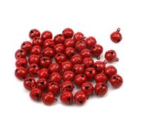 Xiaoyztan 14mm Red Craft Jingle Bells for DIY Christmas 50Pcs