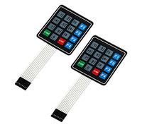 Xiaoyztan 16-Key Matrix Membrane Switch, 4 x 4 Universal Array Keypad with 8 Pin 2.54mm Pitch Female Connector, Pack of 2 Pcs