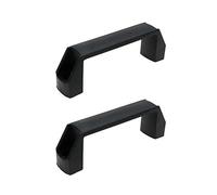 Xiaoyztan 2 Pcs 115mm in Hole Center Plastic Grab Handles All-Weather Black Pull Handle for Door Cabinet Drawer Luggage or Mechanical Equipment 136mm Total Length