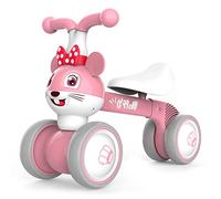 XIAPIA Baby Balance Bike 10-36 Months Toddler Ride on Toys for 1 2 3 Years Old Baby Trike Garden toys 1 st Birthday Gift for Girls Boys Bike Walker No Pedals Christmas Birthday Gift (Pink Mouse)