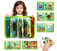 XIAPIA Baby Busy Book for 1 2 3 year old, Montessori Preschool Busy Board Travel Toys for Toddlers on Plane, Baby Quiet Sensory Activity Book Toys for 2 3 4 Year Old Girls Boys Birthday NewBorn Gifts